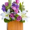 Send serenity. An artistic expression of love and peace, this luxurious lavender