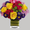 A chic, stylish twist on classic spring flowers! Creamy yellow roses pop