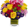 A chic, stylish twist on classic spring flowers! Creamy yellow roses pop