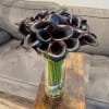Black Calla Lilies in a vase30 