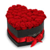 The &quot;heart box collection&quot; consists of unique, real preserved roses handcrafted, soft