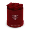 Our Burgundy-Suede Basic Box with The One Eternity Roses comes in a