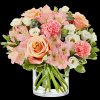 A soft and tender arrangement, perfect for expressing your gentle loving thoughts