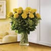 Yellow roses symbolize friendship, and sending this sunny bouquet of bright yellow