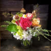 This mixed bouquet is fit for royalty.  Hydrangea, Roses and Tulips
