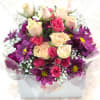 PINK AND PURPLE TEACUP ARRANGEMENT BY TWIN TOWERS FLORIST
7&quot; W x 8&quot;