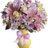 Pretty pastels and delicate flowers make this a feminine classic for your