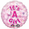 Select this cute pink it&#039;s a girl mylar balloon.