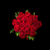 Hand tie loose bouquet arranged with 21 beautiful red holland Rose, tall