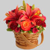 This fall basket is bejeweled in Autumn&#039;s most majestic hues creating an