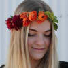 Fresh flower crowns can be designed using seasonal blooms of your choice.