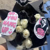 2 dozen black and white roses, decorations are optional
Perfect for Halloween!
Hand Wrapped