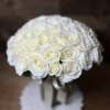 Make a bold statement with this elegantly simple design. White roses symbolize