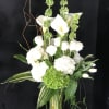 All White bouquet in a vase.