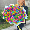 Super colorful rainbow roses! 
Standard - Bouquet of 50 stems 
Deluxe -