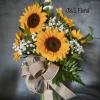 introducing our Sunflower Vase, beautifully arranged with sunflower, baby&#039;s breath, Statice and