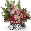 A wondrous welcome wagon for the sweet little girl! Brimming with luxurious