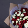 Mix of white and red spray roses