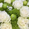Wooden box fill with seasonal flowers combination .
Very popular floral arrangement with