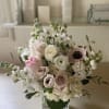 Light, classic, wild and elegant arrangement of all whites and greens, with