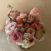 Sunset colors of orange, brown, coral, mustard and golden pastels adorn this