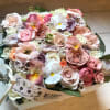 Beautiful blooming signature Blomst flower box full of fresh flowers in a