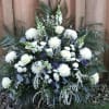 Roses, Football Mums, Snapdragons, Eucalyptus , Button poms, Pieris (in season) with