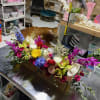 Vibrant and lively essence of a flower arrangement dominated by hot pink