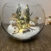 Bubble bowl filed with Christmas decor
