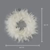 This handmade 12&quot; Goose Coquille Feather Wreath is a captivating piece that