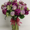 Purple. lavender and Green is one of the most popular color combination