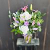 Arrangement measures approximately 16&quot;H 
Soft and feminine, this gorgeous fresh flower arrangement