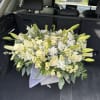 A breathtaking display of elegance.

This giant white floral arrangement is an endless