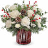 This Christmas bouquet carries your best wishes for a joyful holiday season