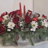 Beautiful Christmas arrangement with candelas