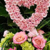 2 sept design level the top open-heart fillet up with roses and