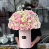 Brighten any space with our Elegant Flower Box Arrangement! Bursting with vibrant