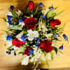 This centerpiece is ready to celebrate for July 4th or anytime you
