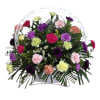 Celebrate the beauty of life with our Carnation Comfort funeral basket, a