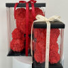 Meet our adorable Red Rose Bear, a cuddly companion infused with the