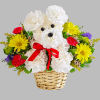 Unleash smiles with our DOG In a Basket arrangement! Hand-designed in a