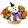 This fresh flower puppy will cast its spell this Halloween. Add a