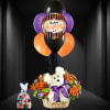 This fresh flower puppy will cast its spell this Halloween. Add a