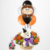 This fresh flower puppy will cast its spell this Halloween. Add a