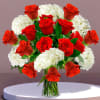Send the most extravagant red rose and white hydrangea arrangement. This luxury