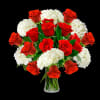 Send the most extravagant red rose and white hydrangea arrangement. This luxury