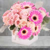 The perfect arrangement for welcoming a baby girl into the world or