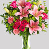 What&#039;s better than pink? More pink! This blissful arrangement of roses and