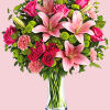 What&#039;s better than pink? More pink! This blissful arrangement of roses and