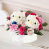 Our Hello Kitty arrangement is hand-arranged, complete with eyes, nose and ears.